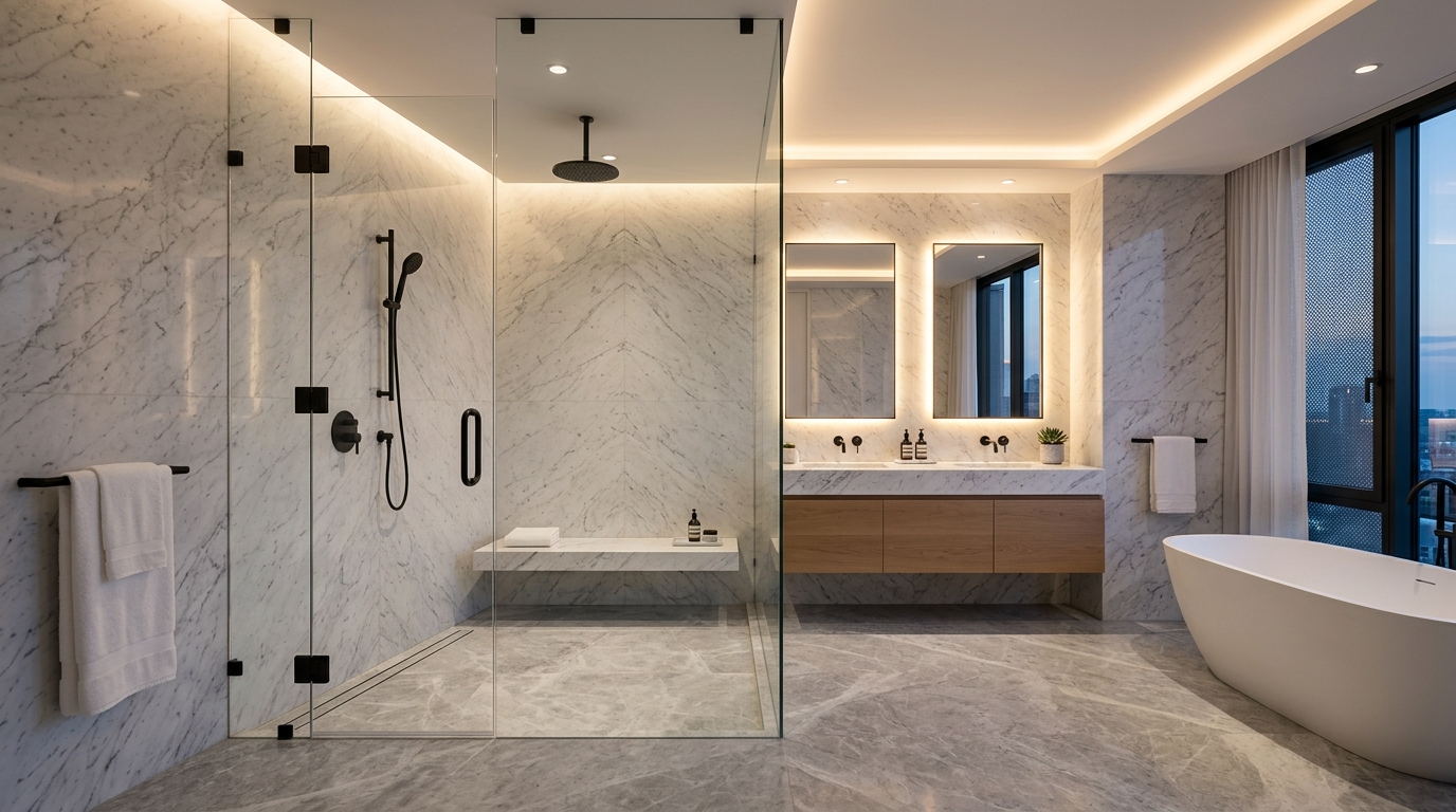 Master Bathroom Shower Enclosure