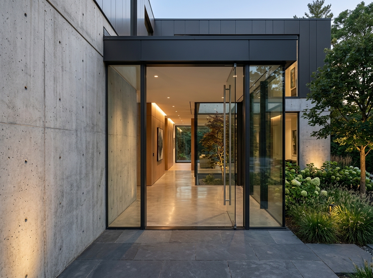 Modern Frameless Glass Pivot Door